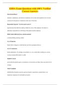EDDA Exam Questions with 100&percnt; Verified&NewLine;Correct Answers