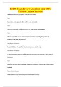 EDDA Exam Review Questions with 100&percnt;&NewLine;Verified Correct Answers
