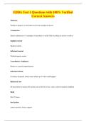 EDDA Test 1 Questions with 100&percnt; Verified&NewLine;Correct Answers