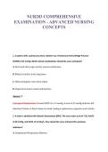 NUR283 COMPREHENSIVE&NewLine;EXAMINATION - ADVANCED NURSING&NewLine;CONCEPTS