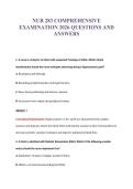 NUR 283 COMPREHENSIVE&NewLine;EXAMINATION 2026 QUESTIONS AND&NewLine;ANSWERS