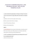 NUR 283 PATHOPHYSIOLOGY AND&NewLine;PHARMACOLOGY ADVANCED&NewLine;NURSING EXAM