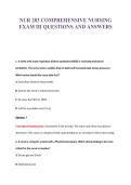 NUR 283 Exam Compilations with Complete & Verified Solutions