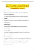 EDF 6437 Module 1&colon; Scientific Inquiry &&NewLine;Single-Case Design Questions with 100&percnt;&NewLine;Verified Correct Answers