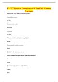 ExCPT Review Questions with Verified Correct&NewLine;Answers