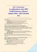 RECA Residential Exam &vert; Questions with 100&percnt; Verified Answers &vert; Newest Update 2026 &ndash; 2027 &lpar;Graded A&plus;&rpar;&NewLine;&NewLine;