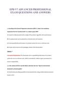 EPD V7 ADVANCED PROFESSIONAL&NewLine;EXAM QUESTIONS AND ANSWERS