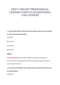 EPD V7 Exam Compilations with Complete & Verified Solutions