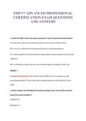 EPD V7 ADVANCED PROFESSIONAL&NewLine;CERTIFICATION EXAM QUESTIONS&NewLine;AND ANSWERS