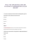 WGU C784 APPLIED HEALTHCARE&NewLine;STATISTICS COMPREHENSIVE EXAM&NewLine;2026&sol;2027