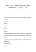 WGU C784 APPLIED HEALTHCARE&NewLine;STATISTICS FINAL EXAM