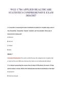 WGU C784 APPLIED HEALTHCARE&NewLine;STATISTICS COMPREHENSIVE EXAM&NewLine;2026&sol;2027