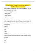 ITE 152 Final Exam 3 Questions with 100&percnt;&NewLine;Verified Correct Answers