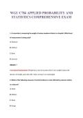 WGU C784 APPLIED PROBABILITY AND&NewLine;STATISTICS COMPREHENSIVE EXAM