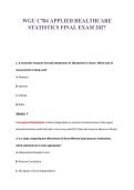 WGU C784 APPLIED HEALTHCARE&NewLine;STATISTICS FINAL EXAM 2027