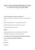 WGU C784 APPLIED PROBABILITY AND&NewLine;STATISTICS FINAL EXAM PREP