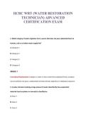 IICRC WRT &lpar;WATER RESTORATION&NewLine;TECHNICIAN&rpar; ADVANCED&NewLine;CERTIFICATION EXAM