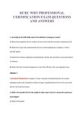 IICRC WRT PROFESSIONAL&NewLine;CERTIFICATION EXAM QUESTIONS&NewLine;AND ANSWERS