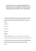 IICRC WRT &lpar;WATER RESTORATION&NewLine;TECHNICIAN&rpar; CERTIFICATION EXAM&NewLine;2026&sol;2027 QUESTIONS AND ANSWERS