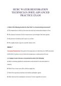 IICRC WATER RESTORATION&NewLine;TECHNICIAN &lpar;WRT&rpar; ADVANCED&NewLine;PRACTICE EXAM