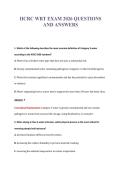 IICRC WRT EXAM 2026 QUESTIONS&NewLine;AND ANSWERS