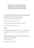 IICRC WRT Exam Compilations with Complete & Verified Solutions