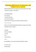 Marketing 3000 Practice Test Questions with&NewLine;Verified Correct Answers
