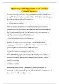 Marketing 3000 Questions with Verified&NewLine;Correct Answers