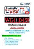 D450 Objective Assessment &ndash; WGU Community Health OA &ndash; &lpar;2026&rpar; Actual Questions & Study Guide &vert; Guarantee Pass