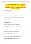 MLA103&colon; Roles of MLPAO&comma; CSMLS &&NewLine;Professional Development in Medical&NewLine;Laboratory Science Questions with Verified&NewLine;Correct Answers