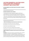 LGST 369 COMMERCIAL LAW FINAL EXAM STUDY GUIDE 2026 &vert; ATHABASCA UNIVERSITY Q&A & EXAM PREP