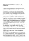 BUS 305 EXAM 4 QUESTIONS WITH VERIFIED ANSWERS