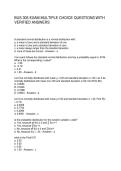 BUS 305 EXAM MULTIPLE CHOICE QUESTIONS WITH VERIFIED ANSWERS