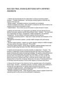 BUS 305 FINAL EXAM QUESTIONS WITH VERIFIED ANSWERS