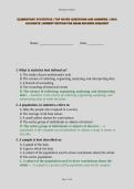 ELEMENTARY STATISTICS &vert; TOP RATED QUESTIONS AND ANSWERS &vert; 100&percnt;&NewLine;ACCURATE &vert; NEWEST EDITION FOR EXAM SUCCESS 2026&sol;2027
