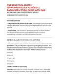 NUR 2063 FINAL EXAM 3 PATHOPHYSIOLOGY 2026&sol;2027 &vert; RASMUSSEN STUDY GUIDE WITH Q&A