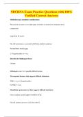 NBCRNA Exam Practice Questions with 100&percnt;&NewLine;Verified Correct Answers