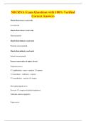 NBCRNA Exam Questions with 100&percnt; Verified&NewLine;Correct Answers