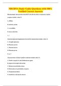 NBCRNA Study Guide Questions with 100&percnt;&NewLine;Verified Correct Answers
