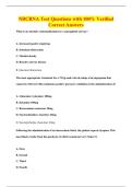 NBCRNA Test Questions with 100&percnt; Verified&NewLine;Correct Answers
