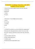 NCOEMS- Cardiology Questions with 100&percnt;&NewLine;Verified Correct Answers