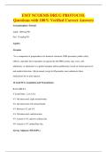 EMT NCOEMS DRUG PROTOCOL&NewLine;Questions with 100&percnt; Verified Correct Answers