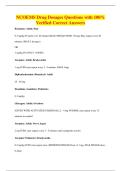 NCOEMS Drug Dosages Questions with 100&percnt;&NewLine;Verified Correct Answers
