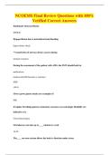 NCOEMS Final Review Questions with 100&percnt;&NewLine;Verified Correct Answers