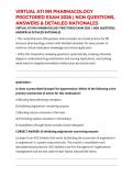 VIRTUAL ATI RN PHARMACOLOGY PROCTORED EXAM 2026 &vert; NGN QUESTIONS&comma; ANSWERS & DETAILED RATIONALES