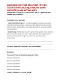 BAYCARE EKG TEST 2026&sol;2027 &vert; STUDY GUIDE & PRACTICE QUESTIONS WITH ANSWERS AND RATIONALES