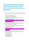New Jersey Electrical Business Permit Exam &NewLine;Questions And Correct Answers &lpar;Verified &NewLine;Answers&rpar; Plus Rationales 2026 Q&A &vert; Instant &NewLine;Download Pdf 