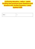 continuing education - webce - claims&NewLine;handling best practices Exam Questions and&NewLine;Answers with Verified Solutions &vert; Latest&NewLine;Updated 2026