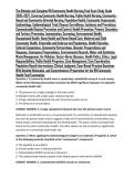 The Ultimate and Complete RN Community Health Nursing Final Exam Study Guide 2026&ndash;2027&comma; Covering Community Health Nursing&comma; Public Health Nursing&comma; Community-Based and Community-Oriented Nursing&comma; Population Health&comma; Community Assessment&comma; Epidemiology&comma; Epidem