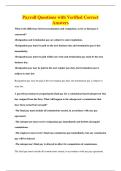 Payroll Questions with Verified Correct&NewLine;Answers